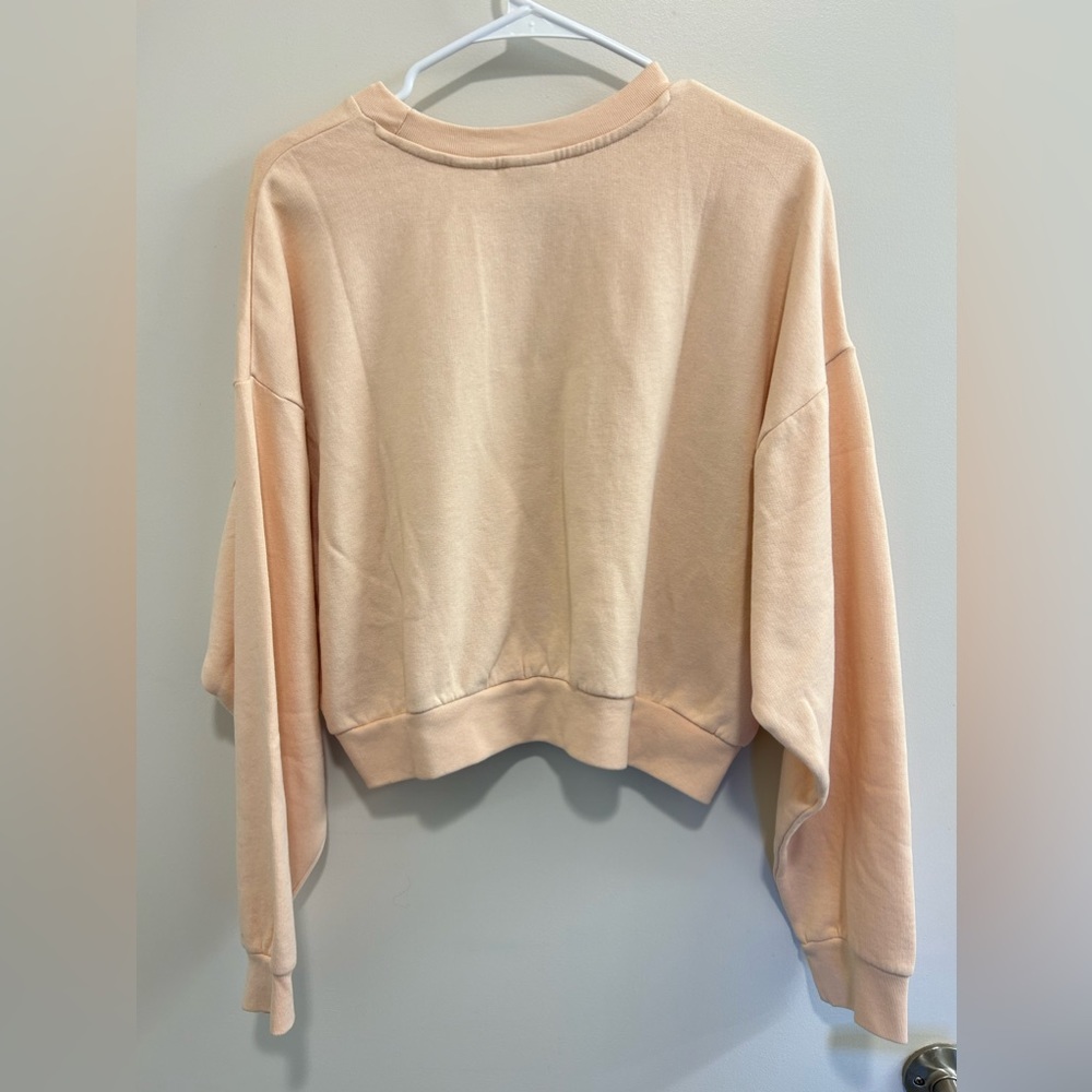🍁NWT Peach and Blue Levi’s Cropped Sweatshirt - Picture 11 of 15